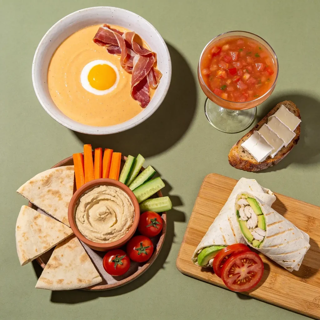 Comidas ligeras para verano con ingredientes frescos del mercado en Madrid